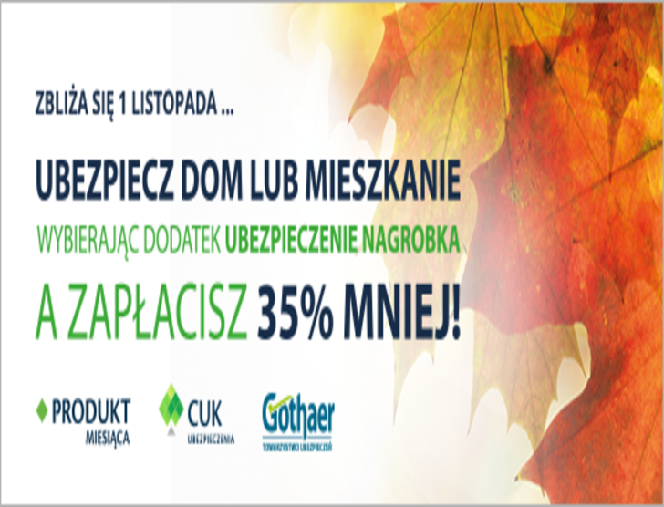 Ubezpiecz dom i nagrobek nawet 35% taniej!