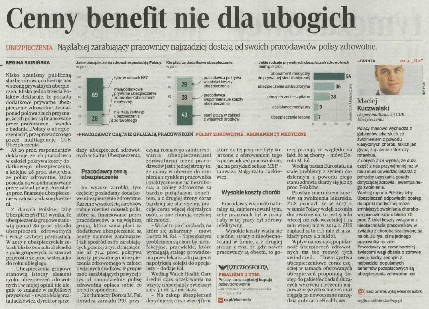 Polisa zdrowotna to częsty benefit oferowany pracownikom przez firmy. Przyglądamy się ubezpieczeniowym dodatkom w pracy.