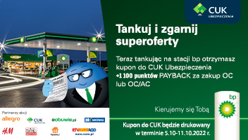 Tankuj na bp – otrzymasz kupon do CUK!