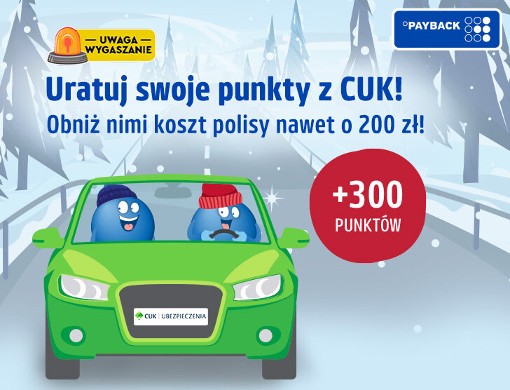 Wymień punkty PAYBACK w CUK! Nawet do 200 zł mniej za polisę