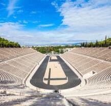 Panateński Stadion w Atenach, miejsce pierwszych nowożytnych igrzysk olimpijskich.