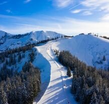 Zimowy krajobraz Megève.