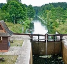 Śluza na Kanale Augustowskim w województwie podlaskim.