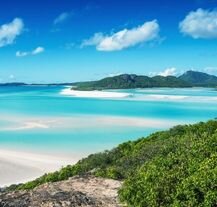 Malowniczy widok na plażę Whitehaven, Australia