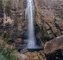 Wodospad w Parku Narodowym Serra de Canastra, Brazylia