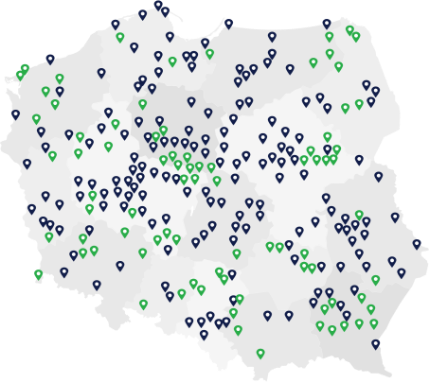 Odwiedź jedną z naszych 500 placówek w Polsce