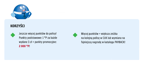 Już teraz w programie Payback oprócz punktów podstawowych otrzymasz punkty promocyjne, za które kupisz kolejną polisę.