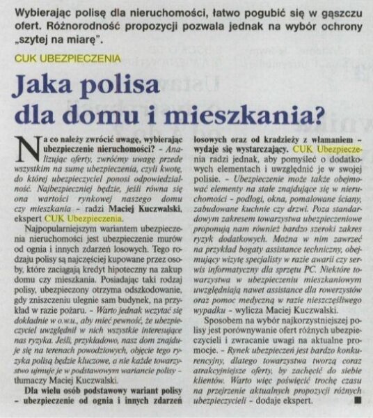 Polisy dla nieruchomości są bardzo różnorodne. Podpowiadamy na co zwrócić uwagę przy ubezpieczaniu mieszkania i domu.