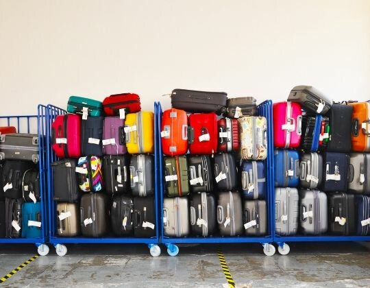 Bagaże i sprzęt sportowy może zostać uszkodzony podczas sortowania walizek na lotnisku.