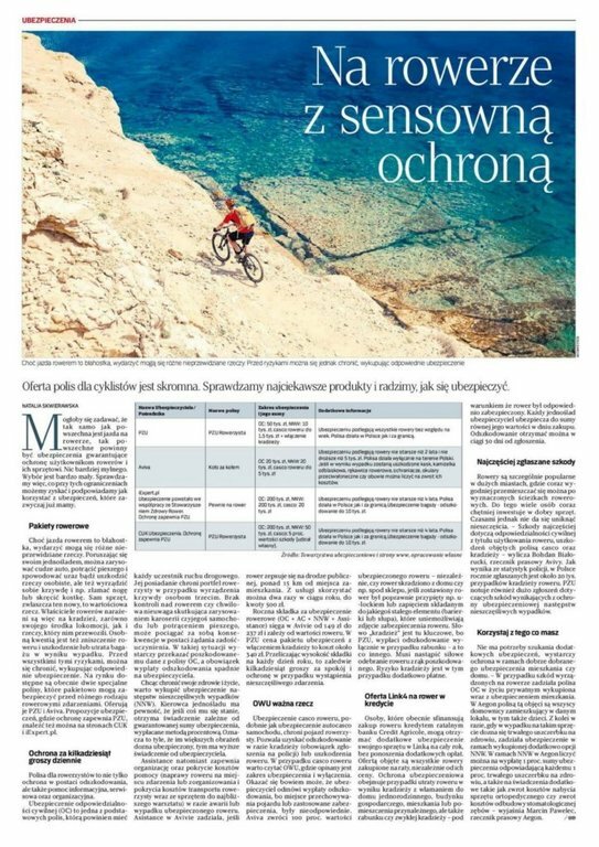 Ubezpieczenie rowerzysty to casco roweru, NNW rowerzysty, OC i ochrona bagażu. Jak wybrać polisę na rower?