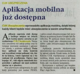 Aplikacja mobilna CUK Ubezpieczenia to nowoczesne rozwiązanie dla klientów, dla których liczy się łatwy dostęp do polis.