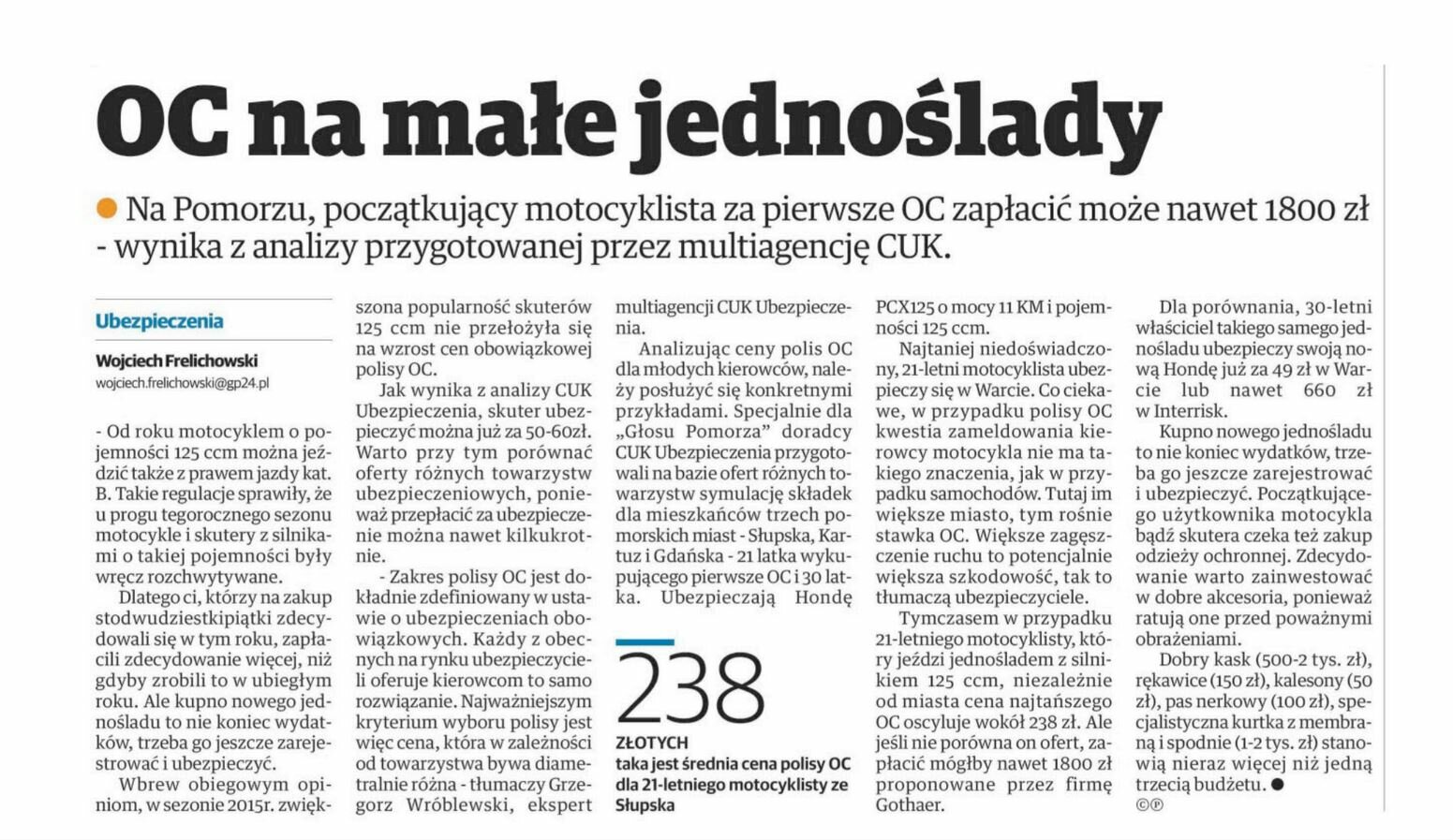 Małe jednoślady to pojazdy, które możemy objąć polisą OC. Sprawdzamy, jak kształtują się ceny ubezpieczenia jednośladów.