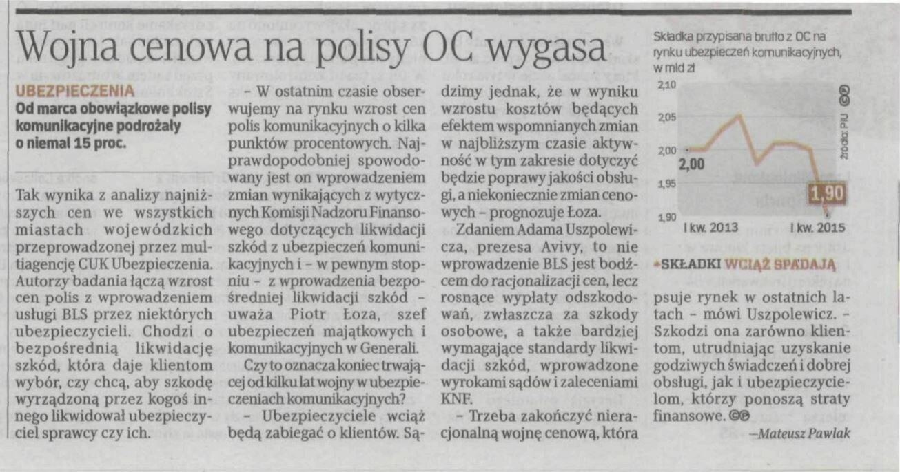 Czy ceny polis OC znowu wzrosną? Wszystko wskazuje na to, że towarzystwa ubezpieczeniowe stopują z wojną cenową.