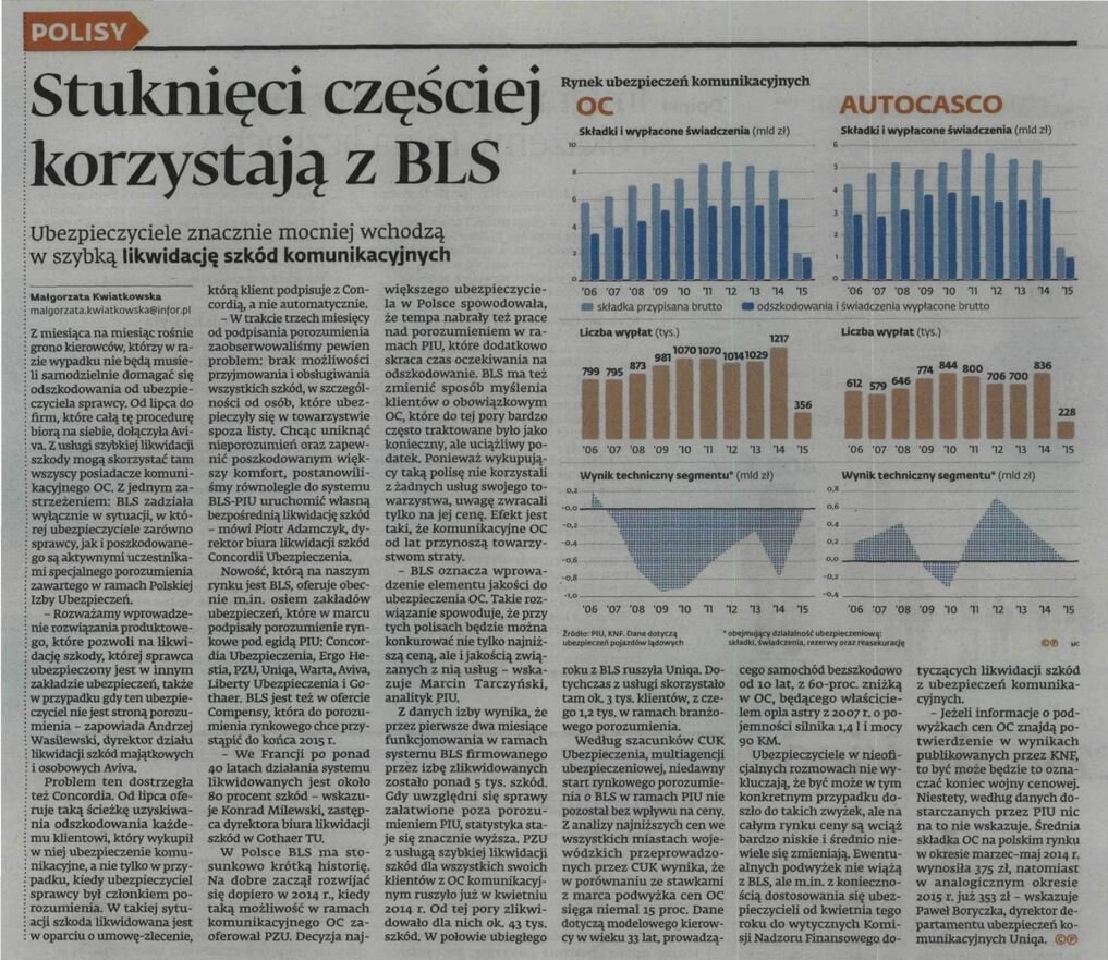 Kierowcy po stłuczkach częściej decydują się na obowiązkowe ubezpieczenie OC z bezpośrednią likwidacją szkody.