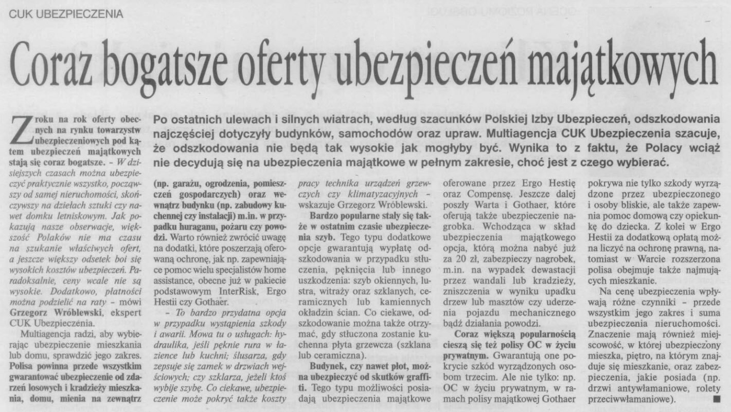 Ubezpieczenia majątkowe to szeroka gama ofert w różnych wariantach i pakietach. Ubezpiecz swój dom na wszelki wypadek.