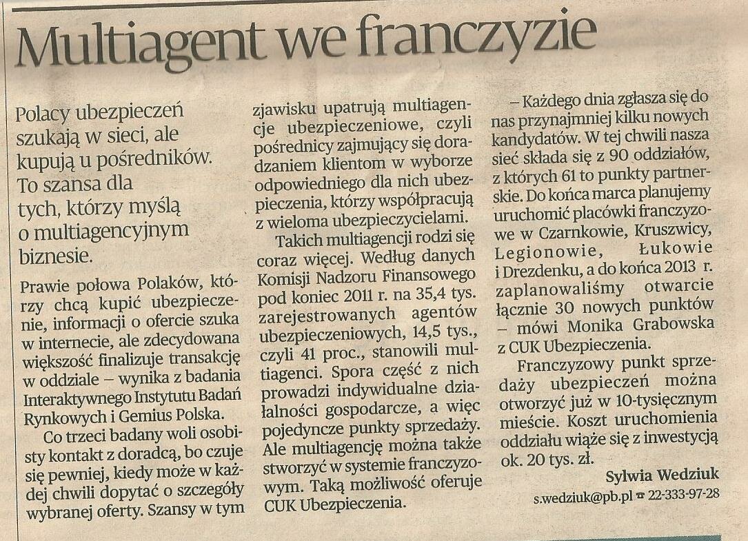 W strukturach CUK Ubezpieczenia możesz rozwinąć się jako nasz franczyzobiorca i otworzyć własną placówkę.