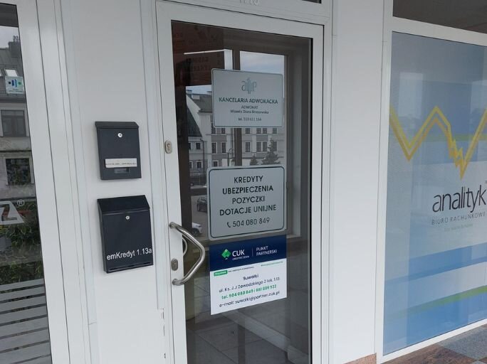 Ubezpieczenia - Suwałki, Ks. J.J Zawadzkiego 2 lokal 1.13  - CUK