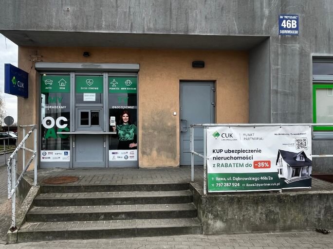 Ubezpieczenia - Iława, Jarosława Dąbrowskiego 46B lokal 2A  - CUK