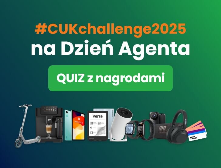 #CUKchallenge2025 na Dzień Agenta. Rozwiąż QUIZ i wygraj nagrody   o wartości 10 tys. zł! 