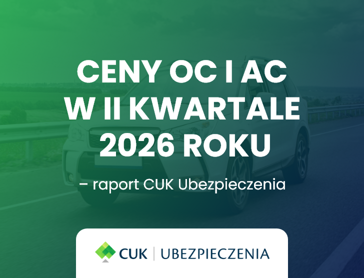 Ceny OC i AC w drugim kwartale 2026 roku – raport CUK Ubezpieczenia